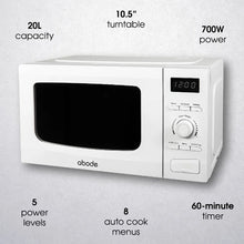 Abode AMD2002-M 20L Digital Microwave - White