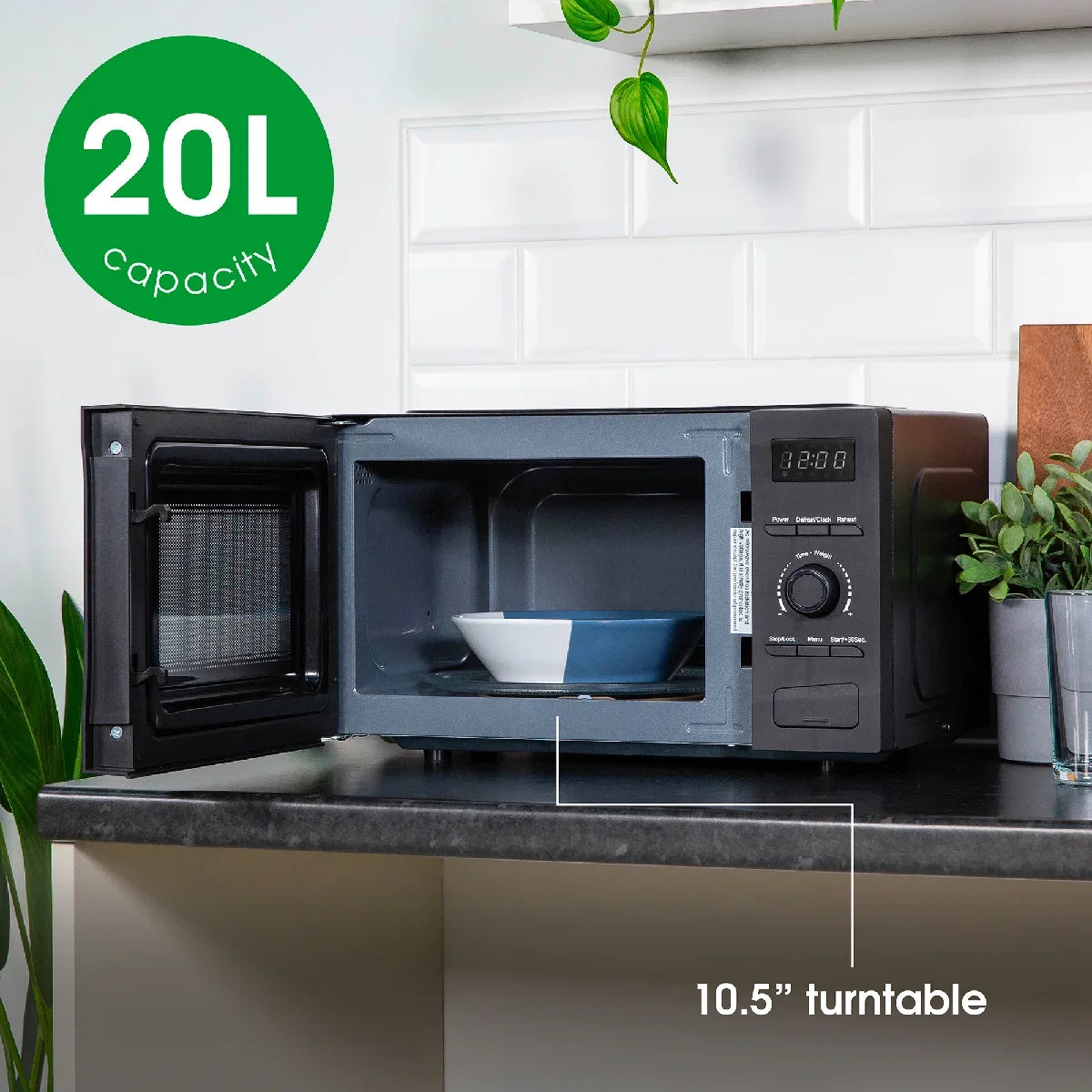 Abode AMD2002B 20L Digital Microwave - Black