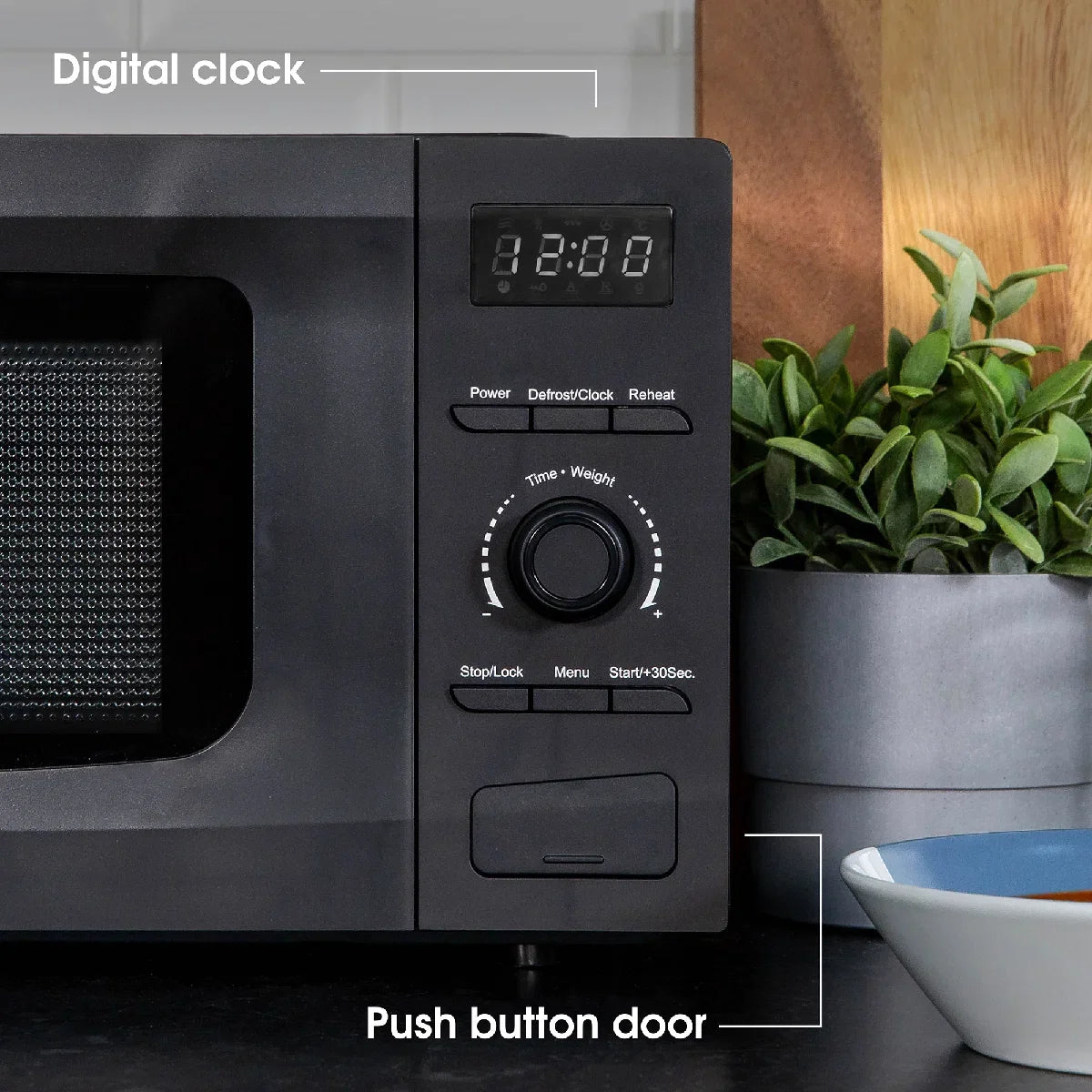 Abode AMD2002B 20L Digital Microwave - Black