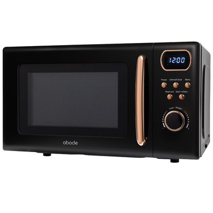 Abode 20 Litre Retro Black & Rose Gold Digital Microwave AMD2004BRG/02
