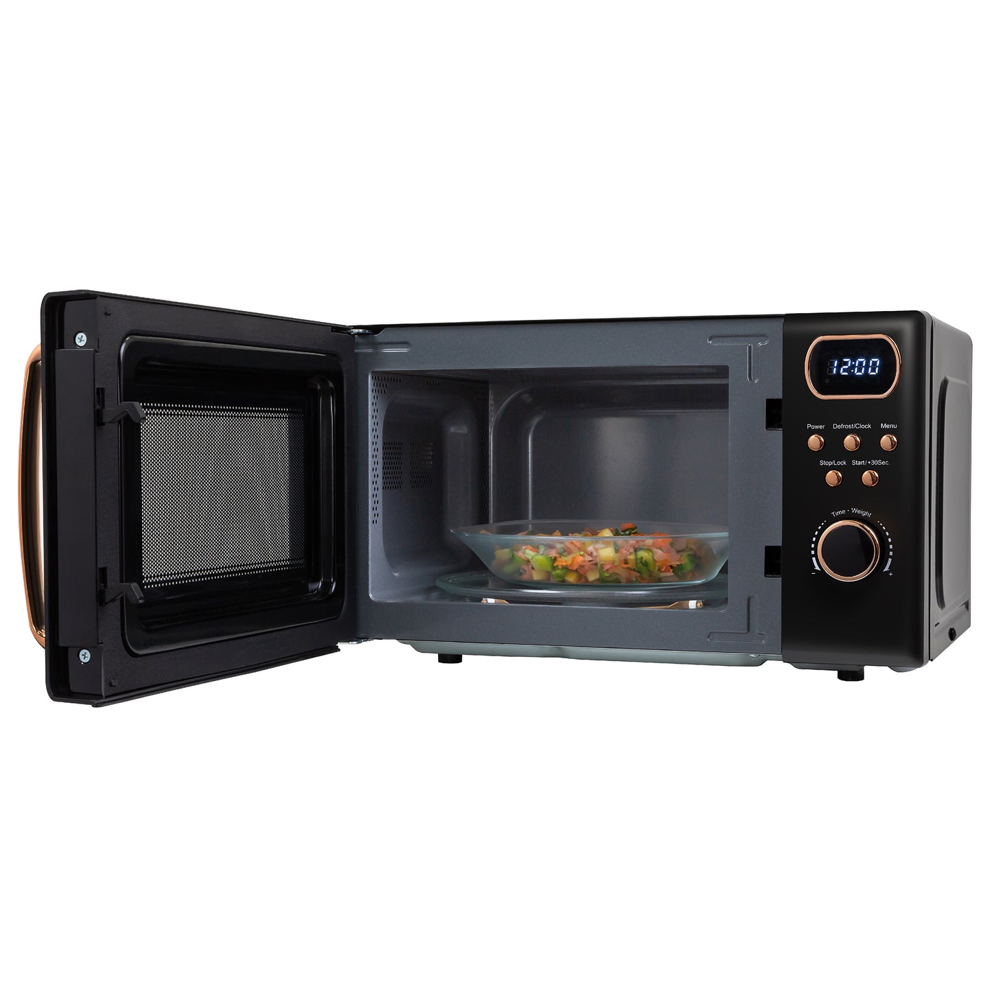 Abode 20 Litre Retro Black & Rose Gold Digital Microwave AMD2004BRG/02