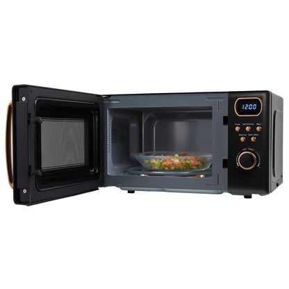 Abode 20 Litre Retro Black & Rose Gold Digital Microwave AMD2004BRG/02