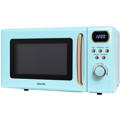 Abode 20 Litre Retro Blue & Rose Gold Digital Microwave AMD2004GRG/02