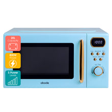 Abode 20 Litre Retro Blue & Rose Gold Digital Microwave AMD2004GRG/02