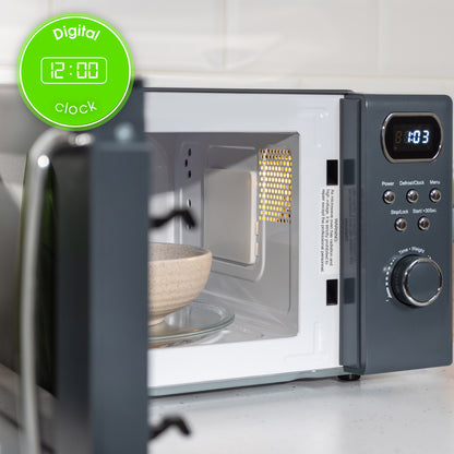 Abode 20 Litre Retro Grey Digital Microwave AMD2004G/02