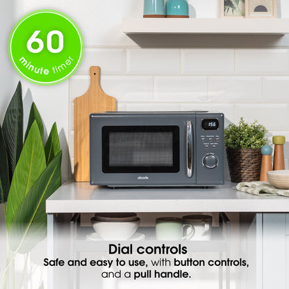Abode 20 Litre Retro Grey Digital Microwave AMD2004G/02