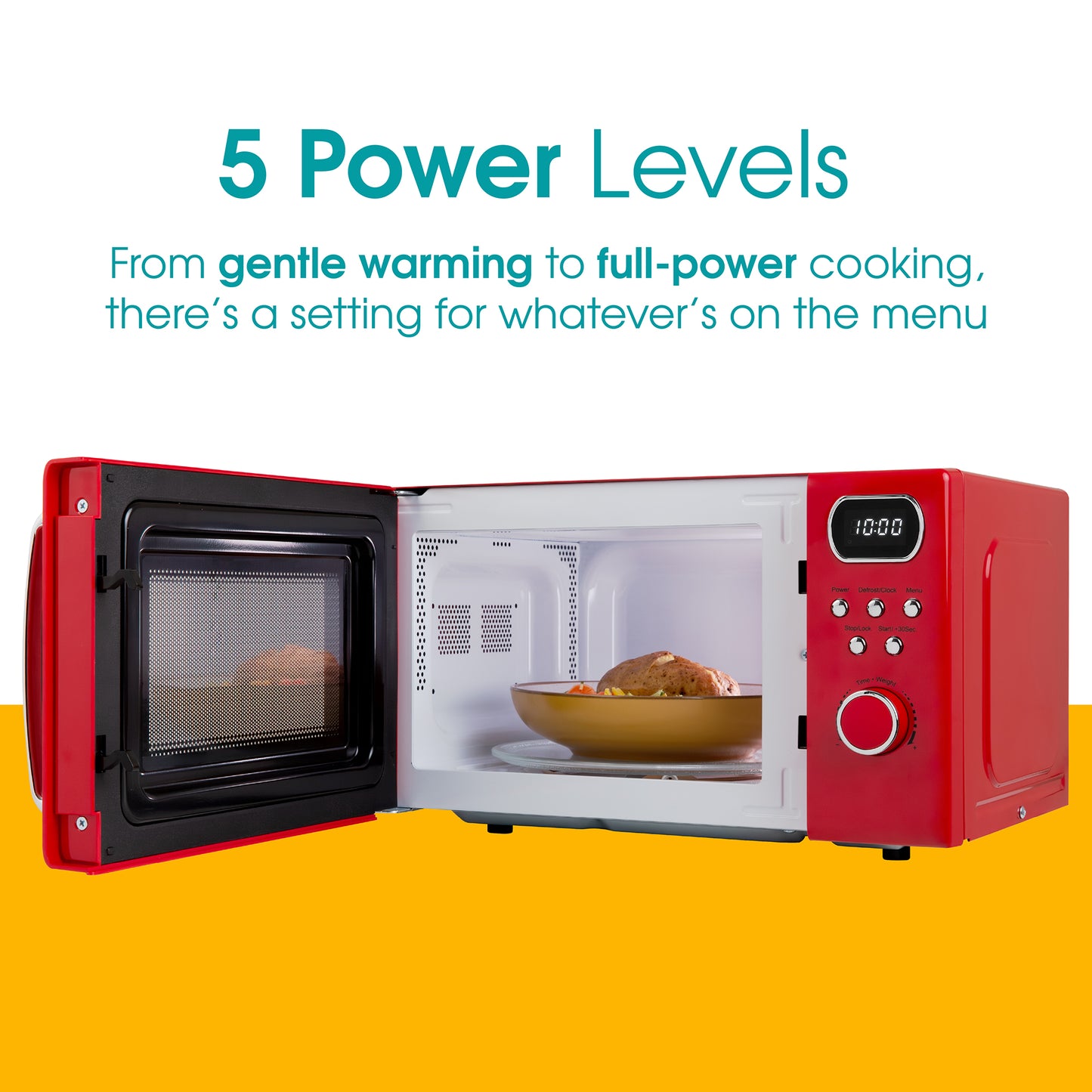 Abode 20 Litre Retro Red Digital Microwave AMD2004R/02