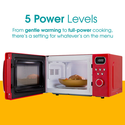 Abode 20 Litre Retro Red Digital Microwave AMD2004R/02