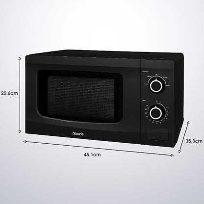 Abode AMM2001B 20L Manual Microwave - Black