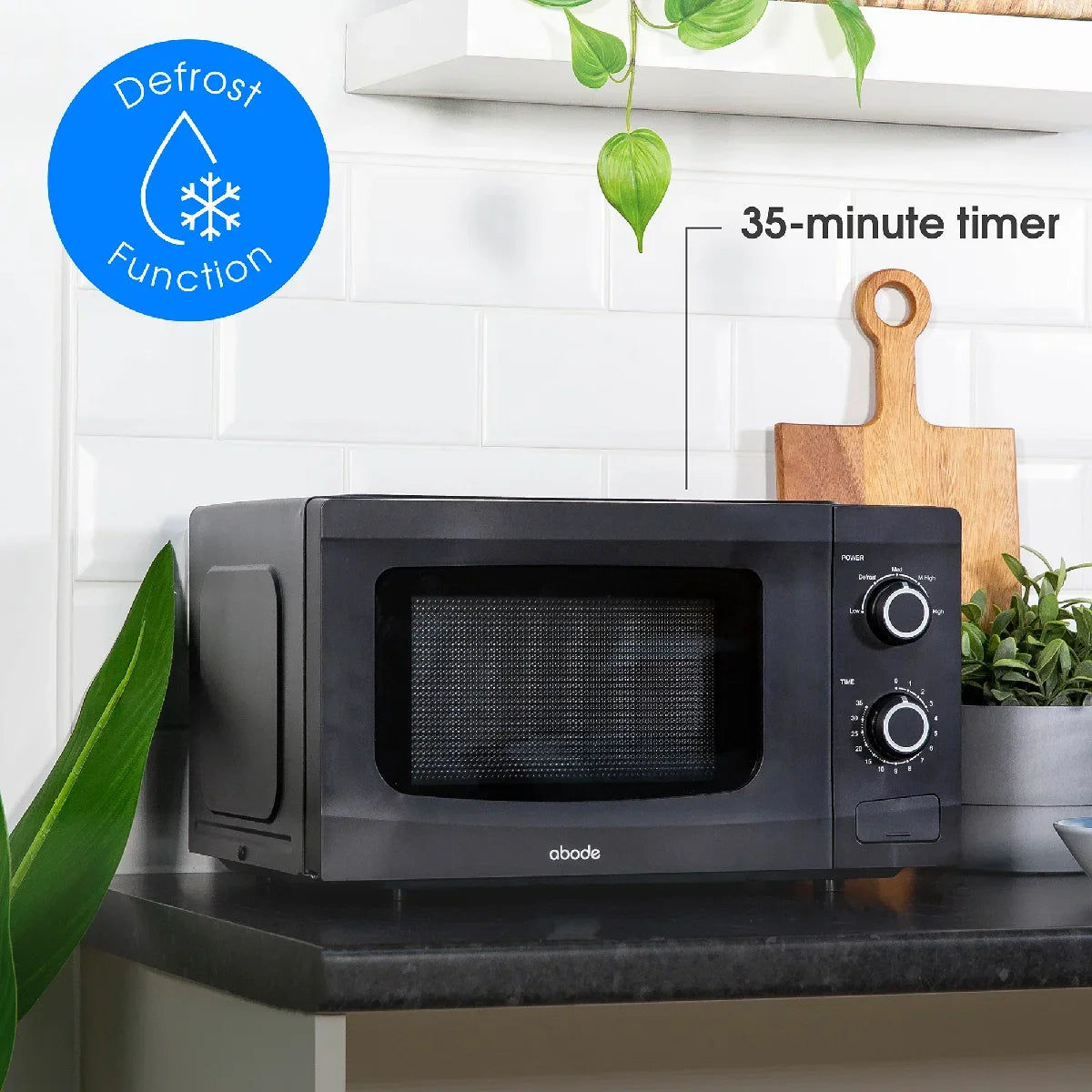 Abode AMM2001B 20L Manual Microwave - Black