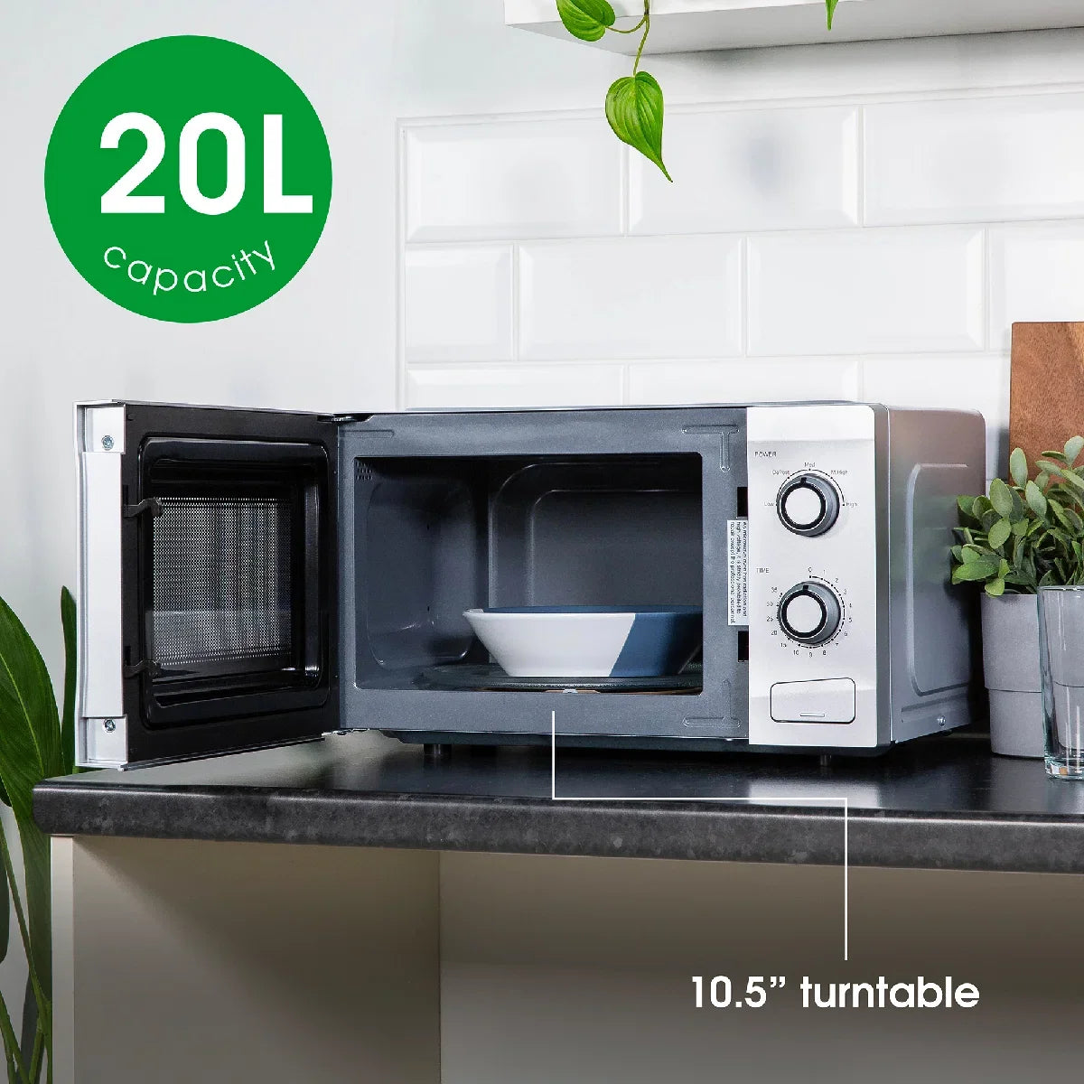 Abode AMM2001S 20L Manual Microwave - Silver