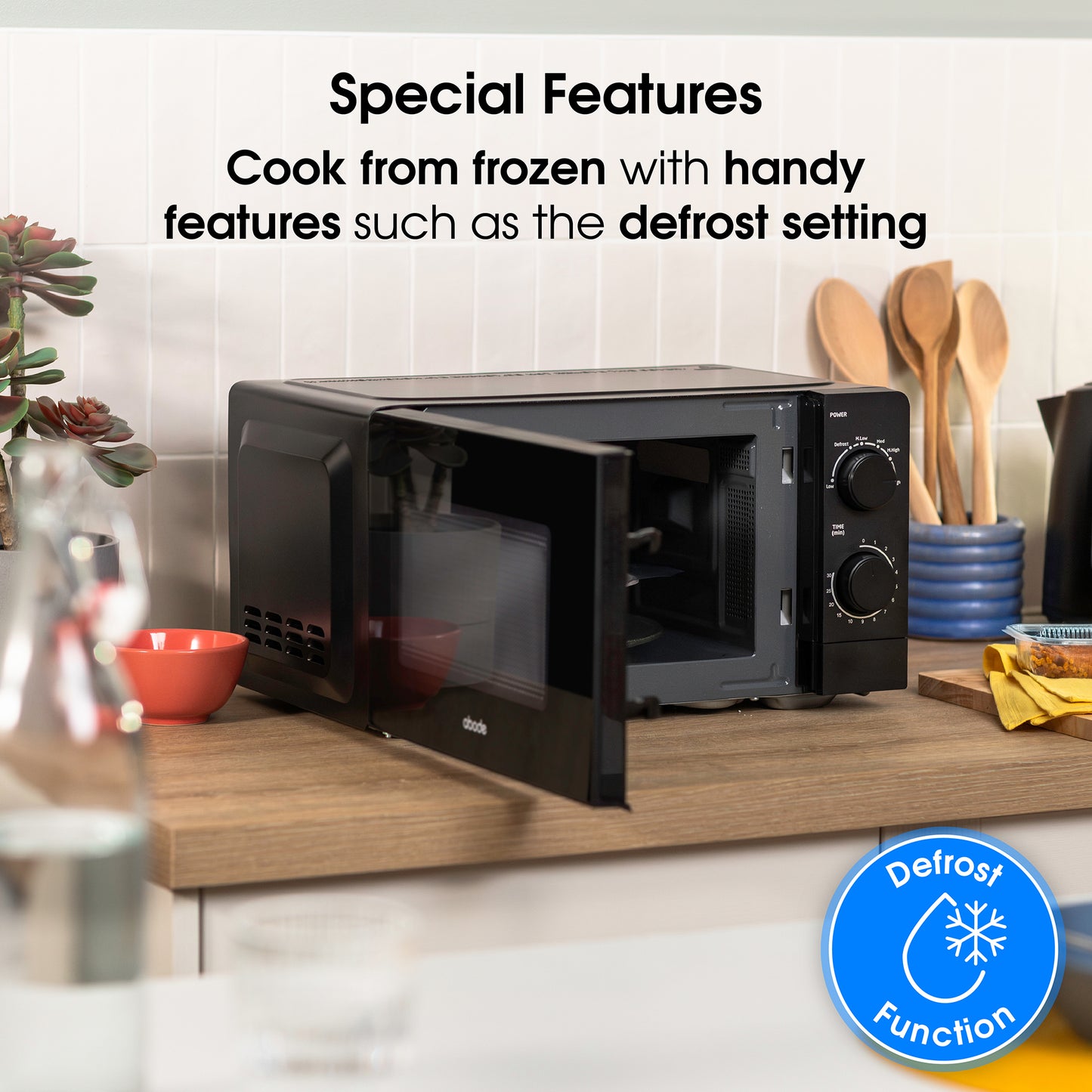 Abode 20 Litre Black Manual Microwave AMM2005B/01
