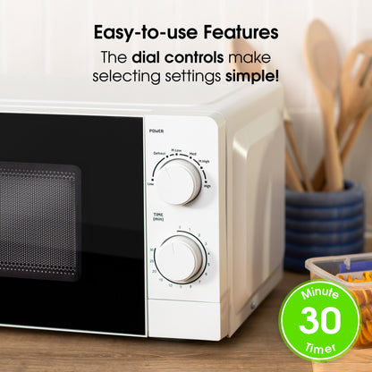 Abode 20 Litre White Manual Microwave AMM2005/01