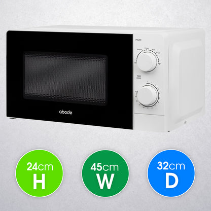Abode 20 Litre White Manual Microwave AMM2005/01