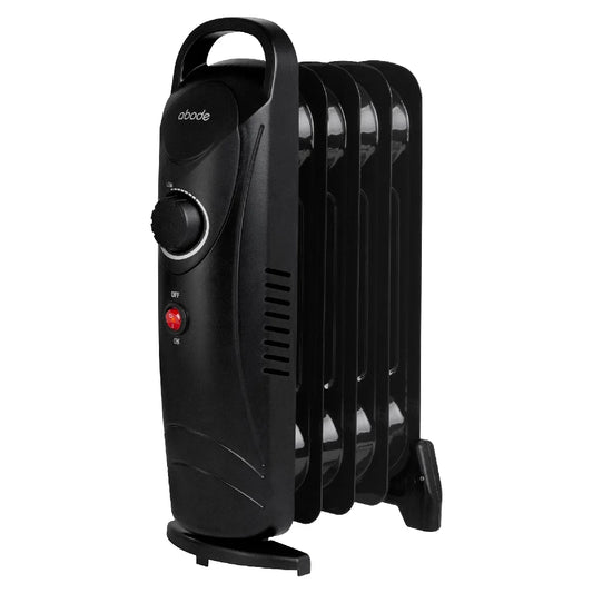 Abode AOFR5001B 5 Fin Oil Filled Radiator in Black