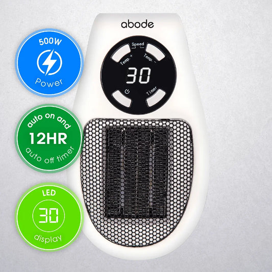 Abode APH1001 Ceramic Plug-in Heater in White