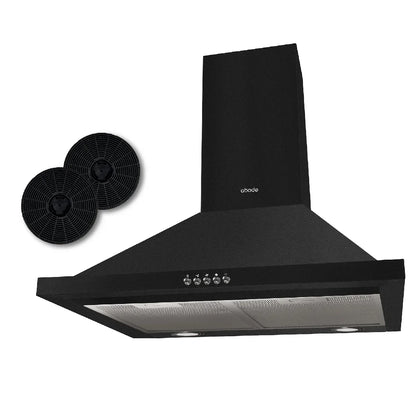 Abode ASCH6031B 60cm Chimney Cooker Hood - Black