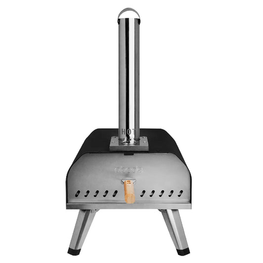 Abode AWPPO01BPC, 13” Wood Pellet Pizza Oven with Paddle & Carry Bag in Black