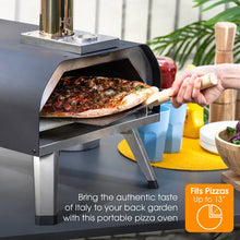 Abode AWPPO01BPC, 13” Wood Pellet Pizza Oven with Paddle & Carry Bag in Black