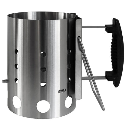 George Foreman GFCMS14 Quick-Fire Compact Chimney BBQ Starter in Stainless Steel