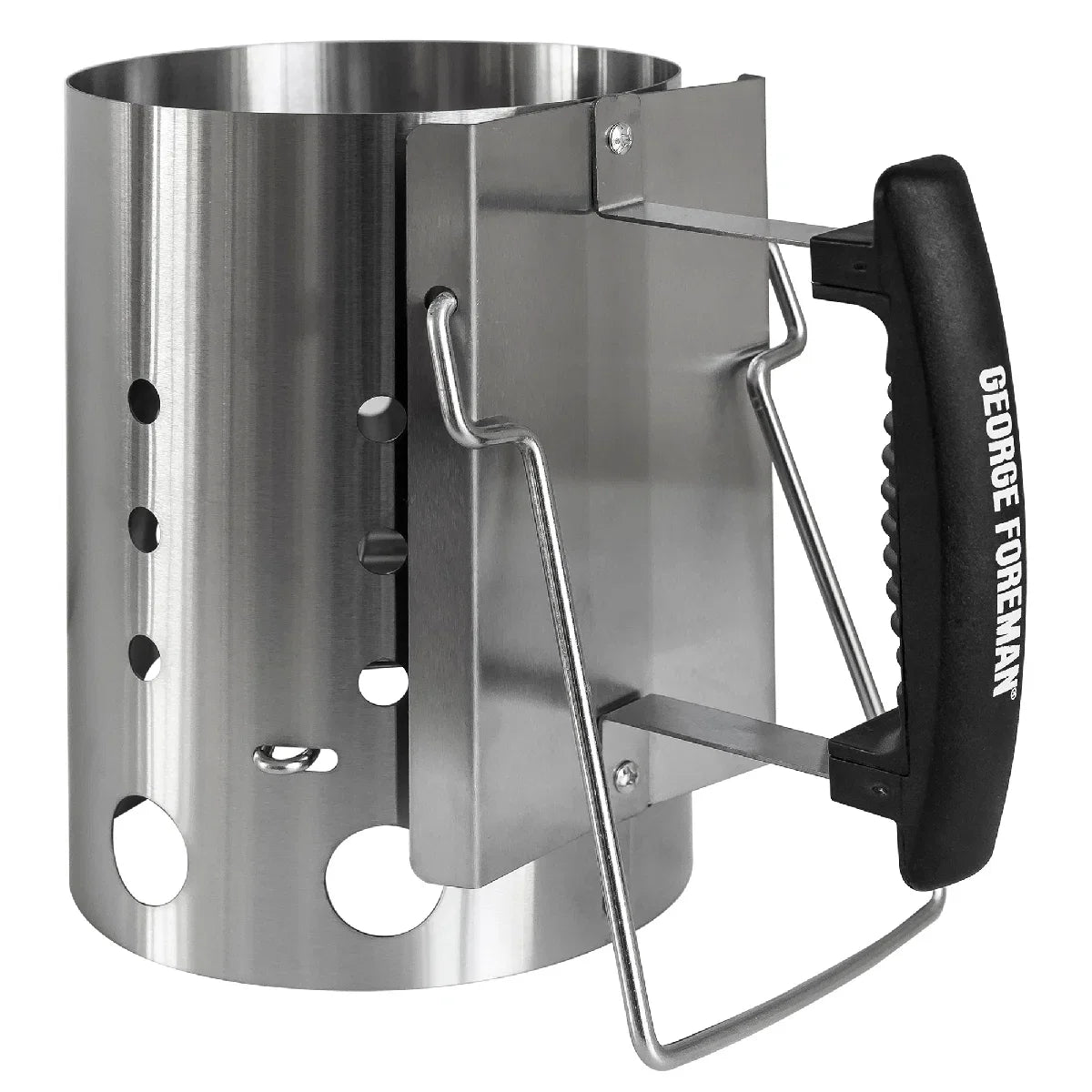 George Foreman GFCMS14 Quick-Fire Compact Chimney BBQ Starter in Stainless Steel