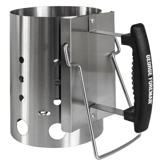 George Foreman GFCMS14 Quick-Fire Compact Chimney BBQ Starter in Stainless Steel