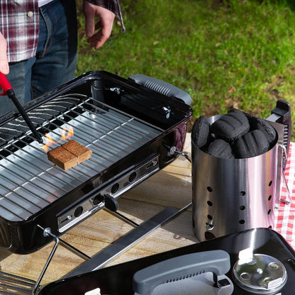 George Foreman GFCMS14 Quick-Fire Compact Chimney BBQ Starter in Stainless Steel