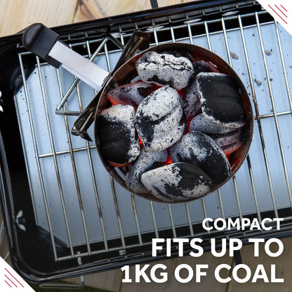 George Foreman GFCMS14 Quick-Fire Compact Chimney BBQ Starter in Stainless Steel