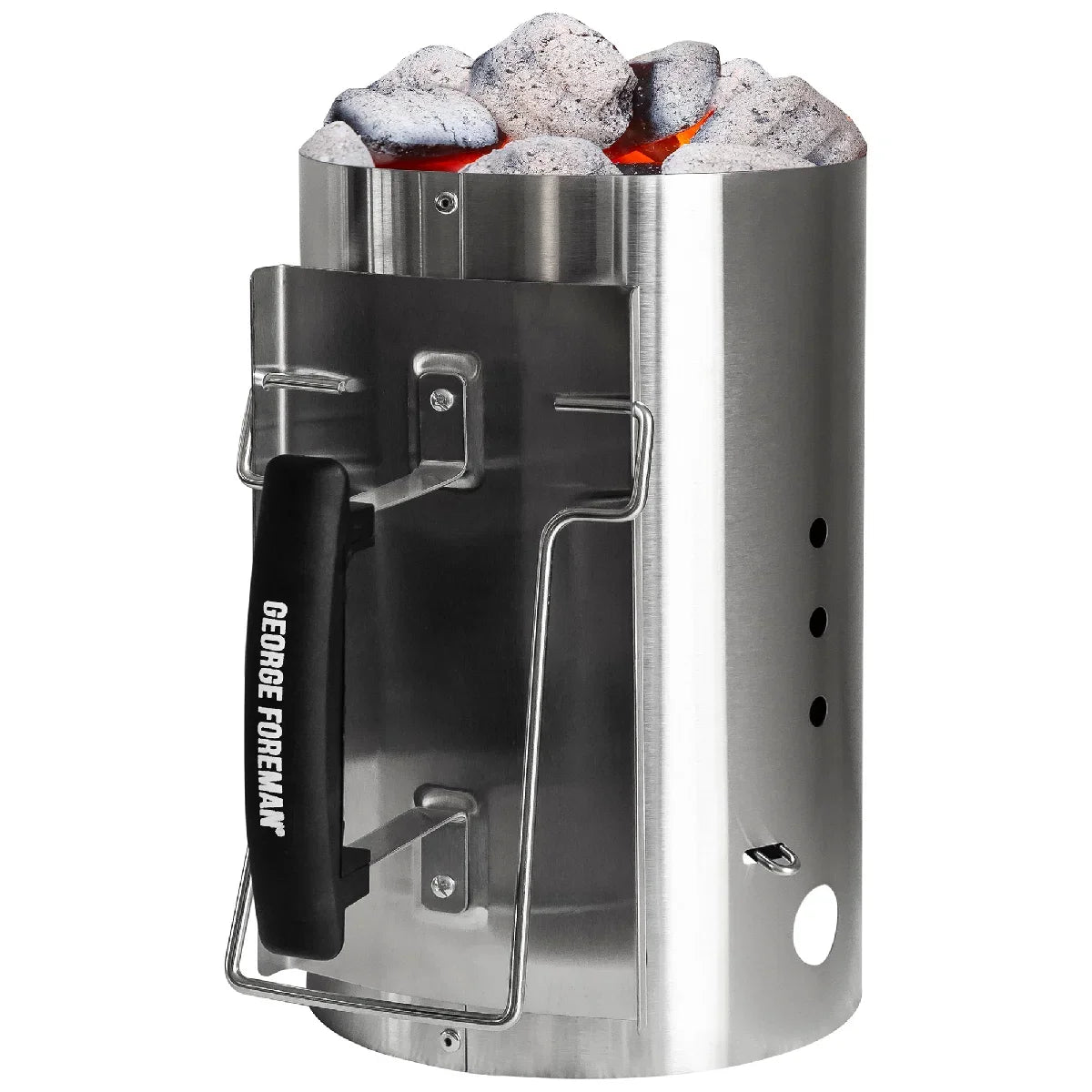 George Foreman GFCMS19 Quick-Fire Large Chimney BBQ Starter in Stainless Steel