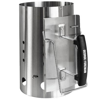 George Foreman GFCMS19 Quick-Fire Large Chimney BBQ Starter in Stainless Steel