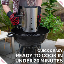 George Foreman GFCMS19 Quick-Fire Large Chimney BBQ Starter in Stainless Steel