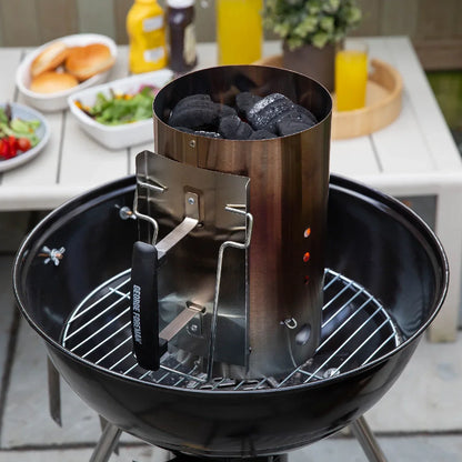George Foreman GFCMS19 Quick-Fire Large Chimney BBQ Starter in Stainless Steel
