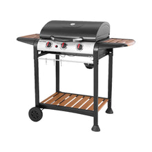 George Foreman GFGBBQ3BW 3 Burner Gas BBQ Black & Wood