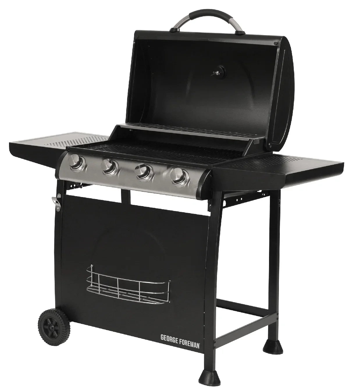 George Foreman GFGBBQ4B-N 4 Burner Gas BBQ Black
