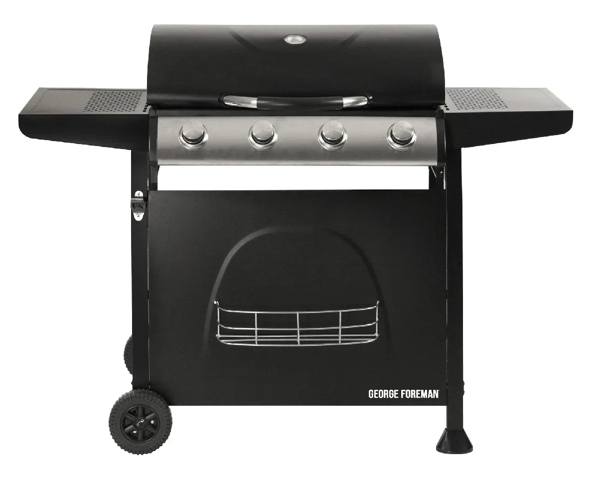 George Foreman GFGBBQ4B-N 4 Burner Gas BBQ Black