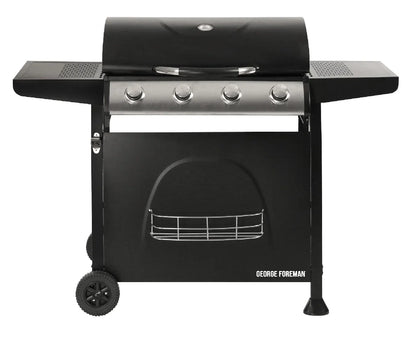 George Foreman GFGBBQ4B-N 4 Burner Gas BBQ Black