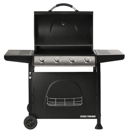 George Foreman GFGBBQ4B-N 4 Burner Gas BBQ Black