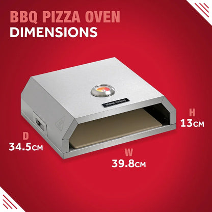 George Foreman GFPO1SSPC BBQ Grill Top Pizza Oven with Paddle in Stainless Steel