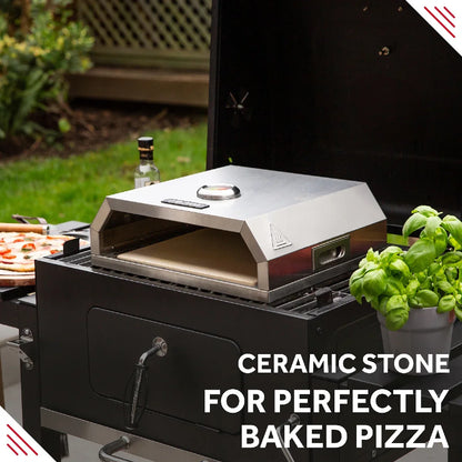 George Foreman GFPO1SSPC BBQ Grill Top Pizza Oven with Paddle in Stainless Steel