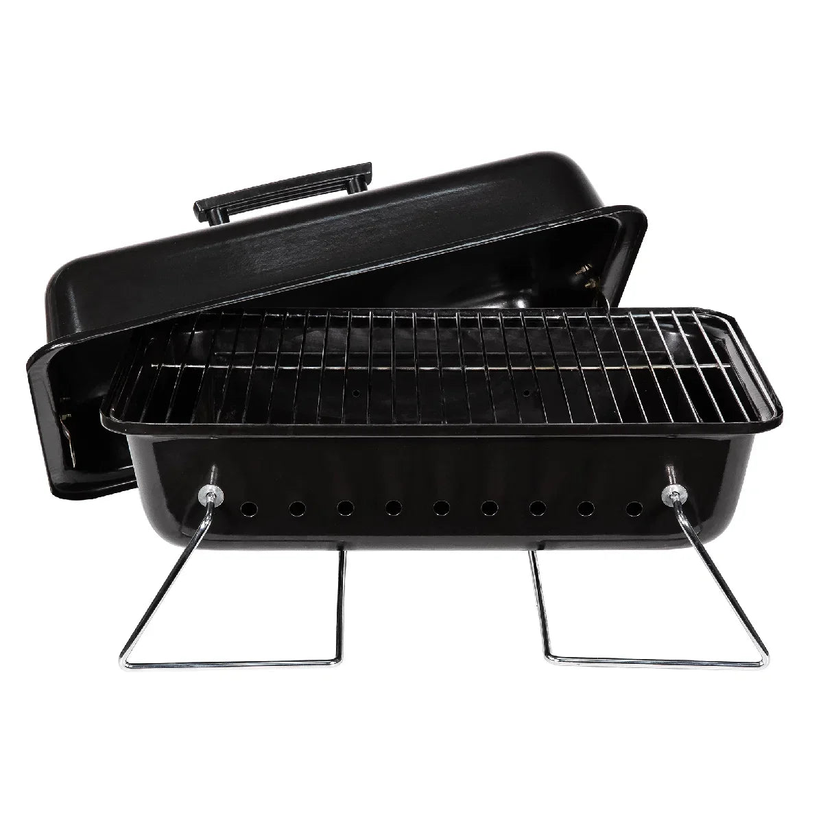 George Foreman GFPTBBQ1003B On-The-Go Portable Charcoal BBQ Black