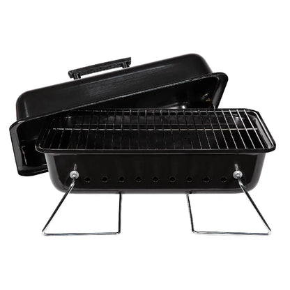 George Foreman GFPTBBQ1003B On-The-Go Portable Charcoal BBQ Black