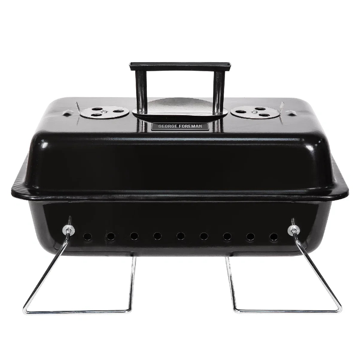 George Foreman GFPTBBQ1003B On-The-Go Portable Charcoal BBQ Black