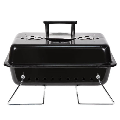 George Foreman GFPTBBQ1003B On-The-Go Portable Charcoal BBQ Black