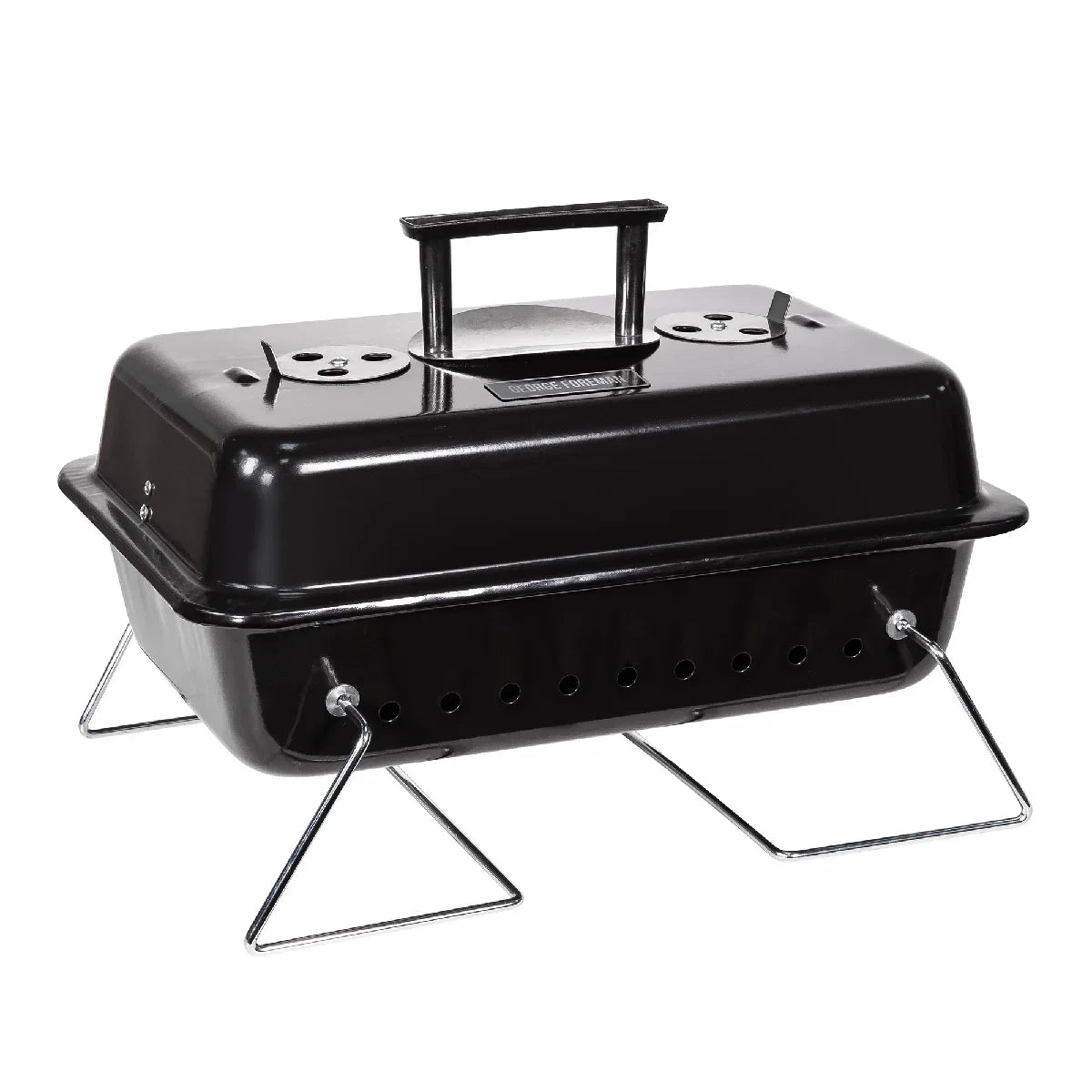 George Foreman GFPTBBQ1003B On-The-Go Portable Charcoal BBQ Black