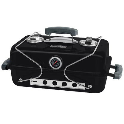 George Foreman GFPTBBQ1004B On-The-Go Portable Charcoal BBQ in Black