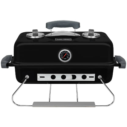 George Foreman GFPTBBQ1004B On-The-Go Portable Charcoal BBQ in Black