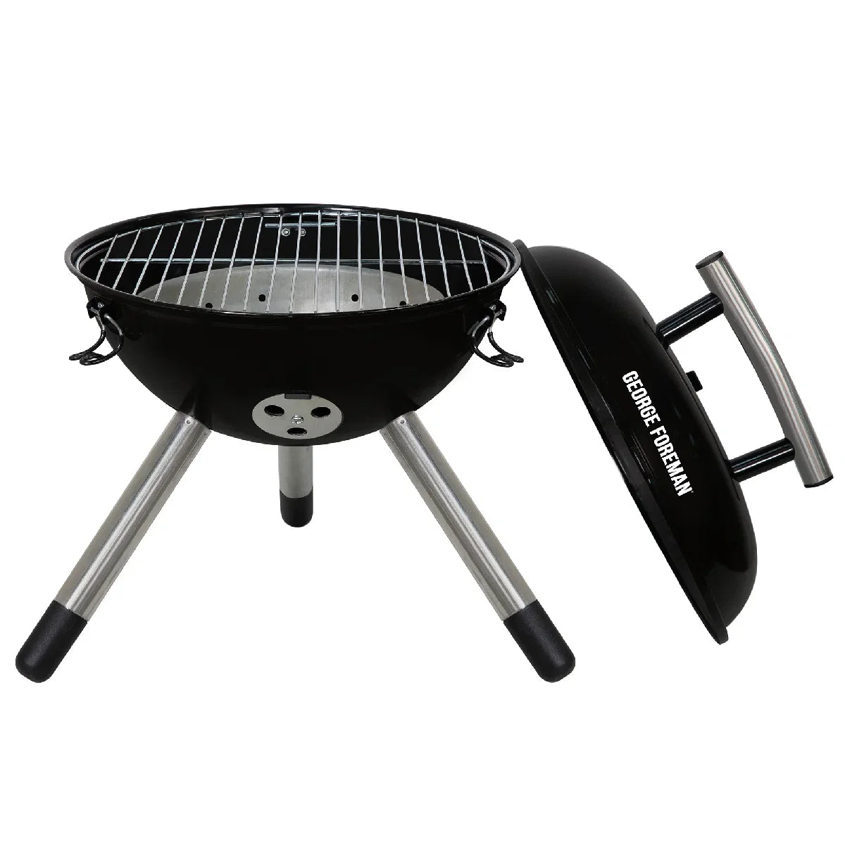 George Foreman GFPTBBQ1401B 14” Portable Charcoal BBQ Black