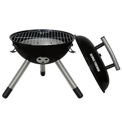 George Foreman GFPTBBQ1401B 14” Portable Charcoal BBQ Black