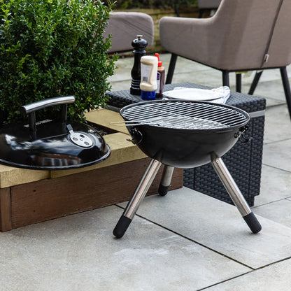 George Foreman GFPTBBQ1401B 14” Portable Charcoal BBQ Black