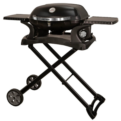 George Foreman GFSBBQ1TR Portable Gas BBQ 1 Burner with side shelves and trolley